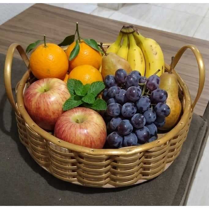 Bandeja Cesta Fruteira Mesa Para Frutas e Pães 25 cm.
