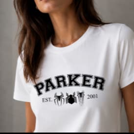 Camiseta Parker Feminina Estampada Homem Aranha Spider Man Geek Marvel Streetwear