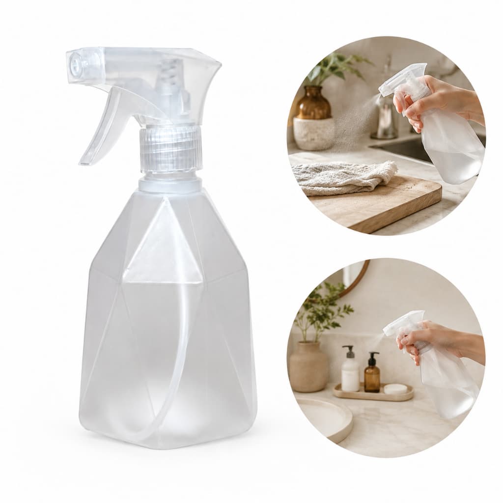 Borrifador Barbearia Pulverizador De Agua Multiuso 500 ML Transparente