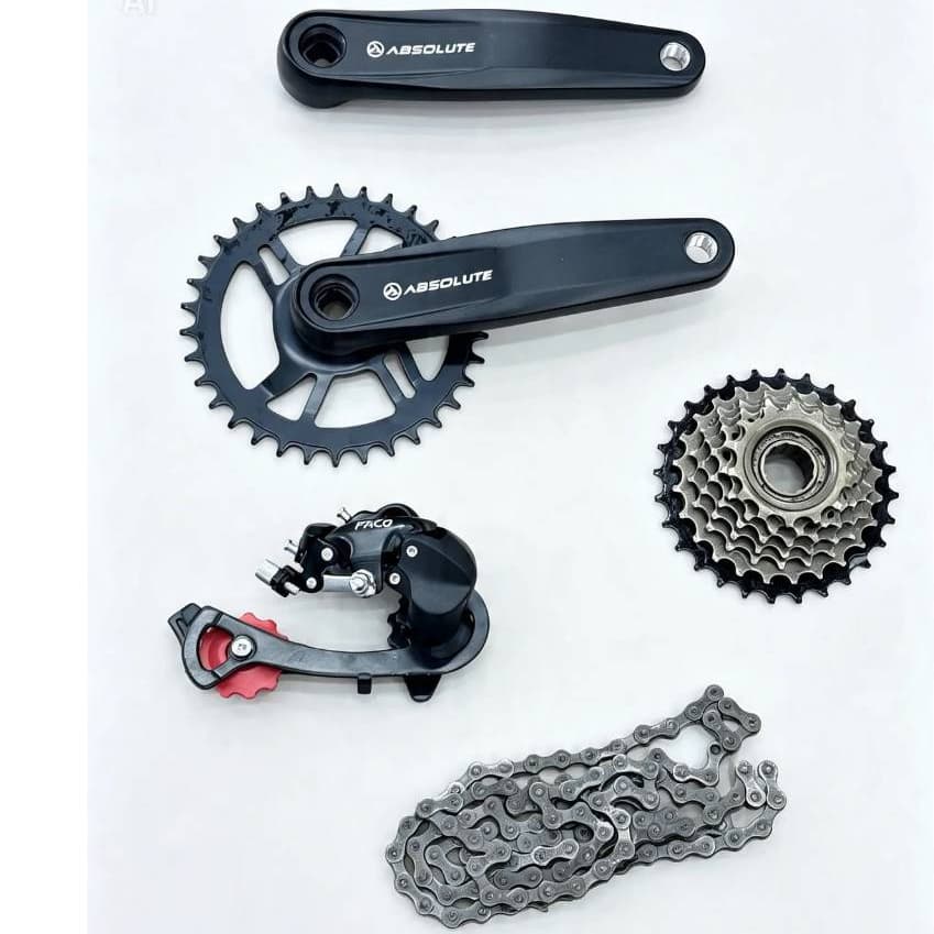 kit Pedivela + Cambio Traseiro + Roda Livre 7v + Corrente