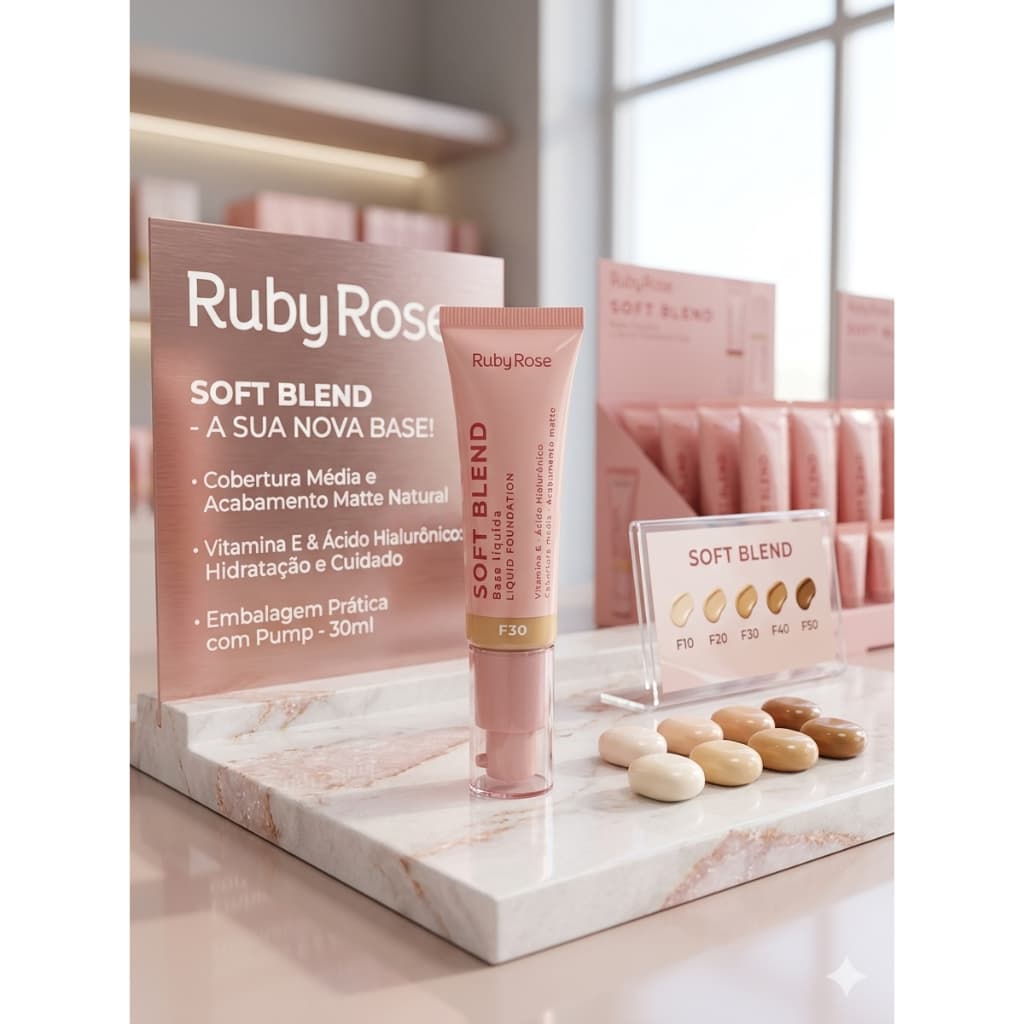 Base Facial Soft Blend Ruby Rose -HB-M301 Ruby Rose - Base Facial Soft Blend HB-M301