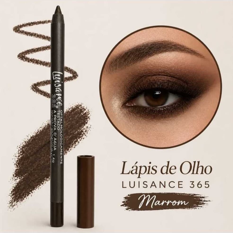 Lapis Delineador de Olho Ultrabrown Luisance Marron a Prova Dagua em Gel Apontavel