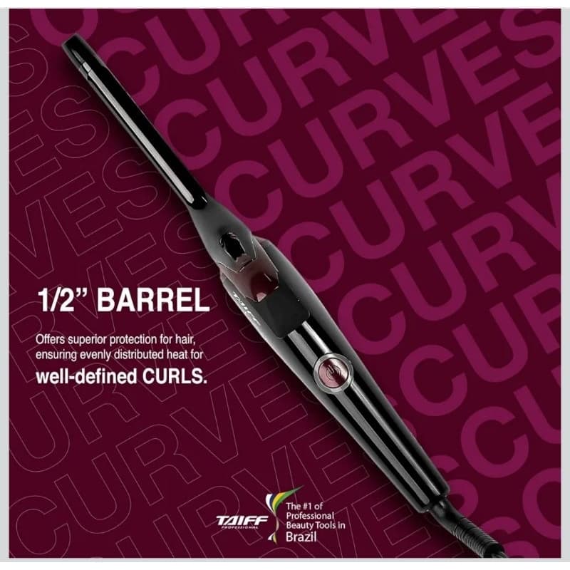 Modelador de Cachos Curves 1/2 13mm - Brilho e Cachos Perfeitos, Fácil de Usar
