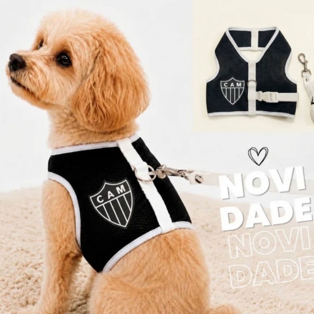 Peitoral time personalizado Atlético mineiro coleira para cachorros e gatos