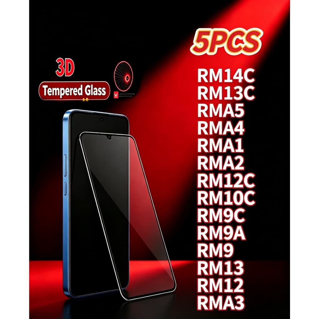 Kit 5/10/20 Peças Película 3D De vidro Atacado com XIAO MI RM9/RM9C/RM A5/RM A4/RM A3/RM A2/RM A1/RM14C/RM13C/RM15C/RM15