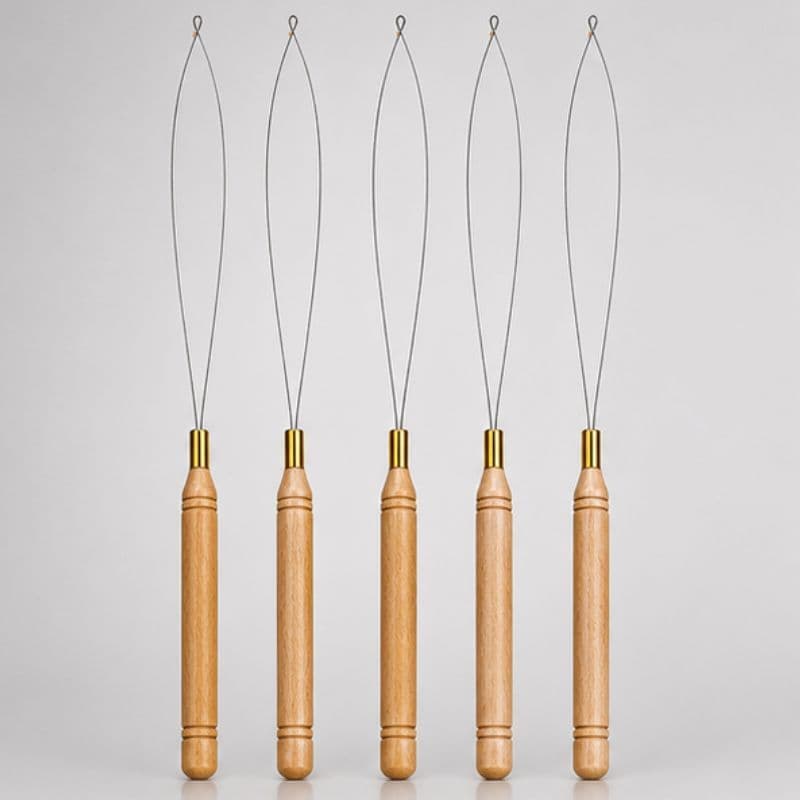 Kit 5 Agulhas Peixinho Para Aplicação De Mega Hair