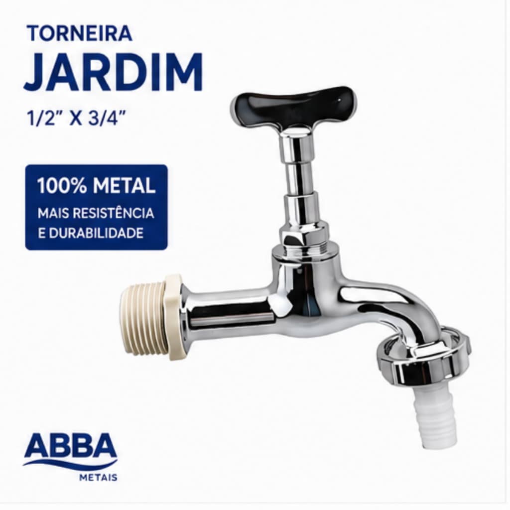 Torneira Jardim Tanque Com Bico Para Mangueira 1130 Cr Metal
