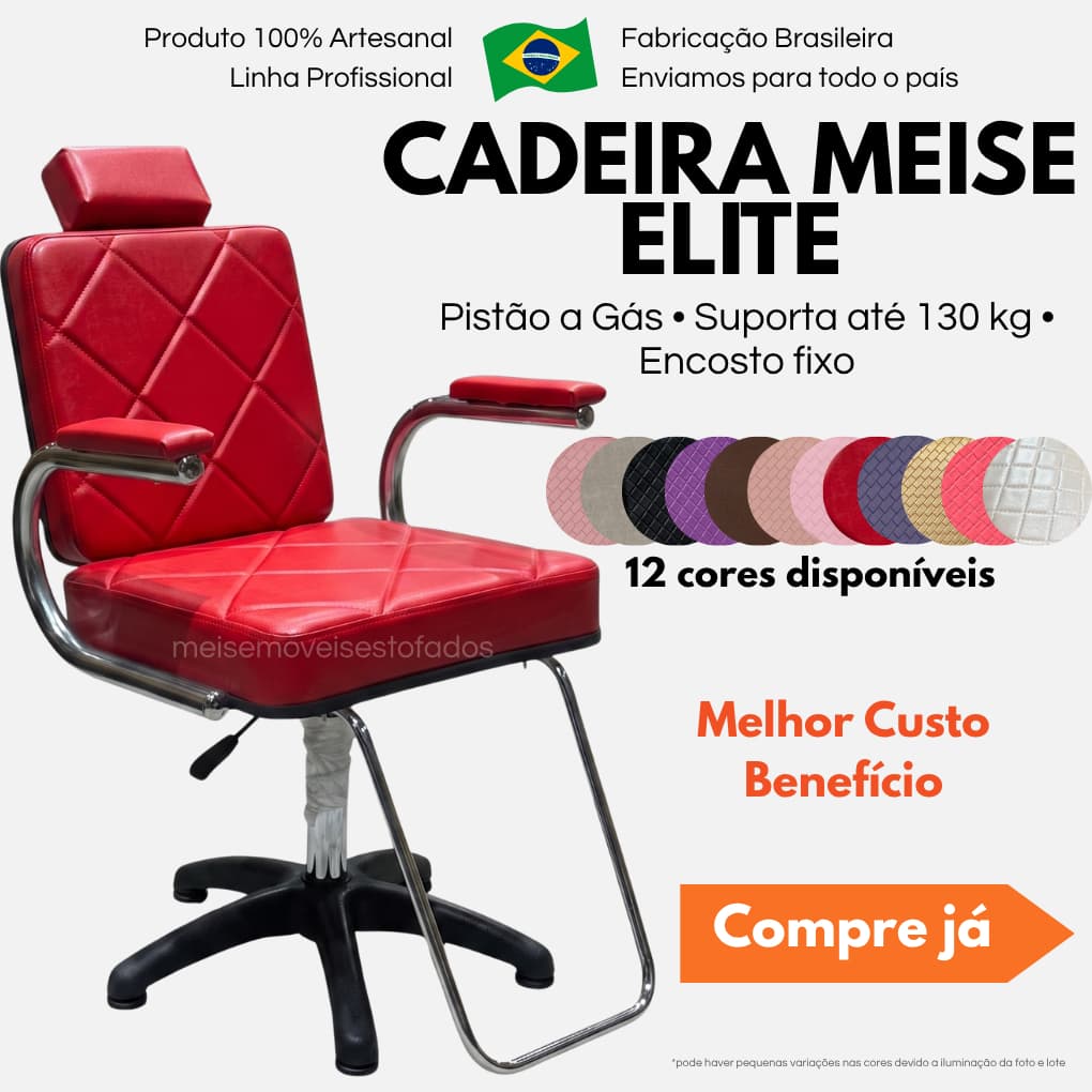 Cadeira Barbeiro Profissional Barbearia Cadeira de Cabeleireiro Salão de Beleza Multiuso Pistão