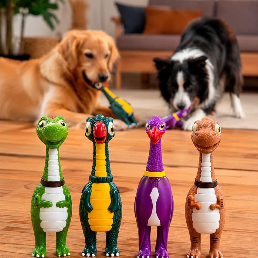 Mordedor Pet Macio DINOSSAURO para Cães e Gatos em Vinil Colecionável