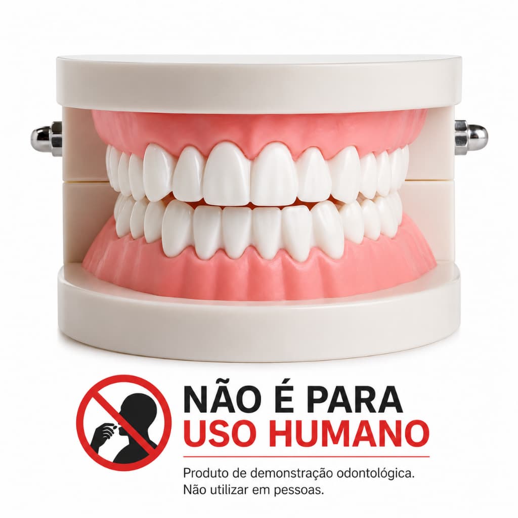 Modelo Dentário Boca Articulada com Dentes – Manequim Odontológico para Estudo