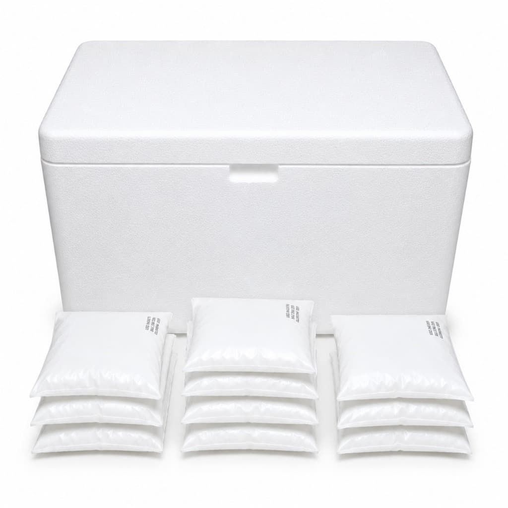 Kit 4 Caixa Térmica Isopor 5L Acompanha Gelo Artificial Alta Qualidade
