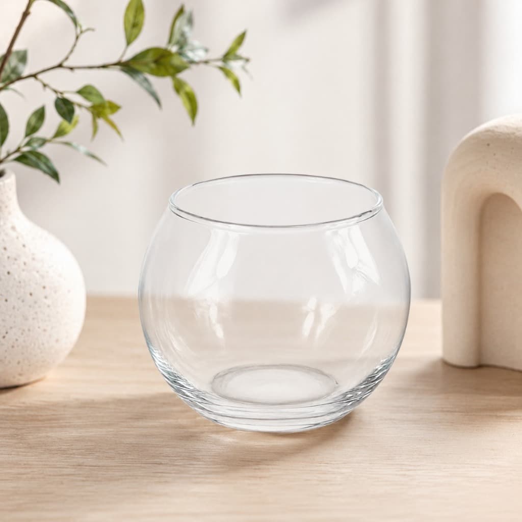 Mini Aquário Vidro 420ML Pequeno Vela Castiçal Terrário Planta Decoração Evento Lembrancinha