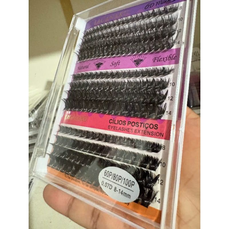 Cílios tufinho misto fio de ceda fada Color Cílios tufos variados cheios cílios eyelashes