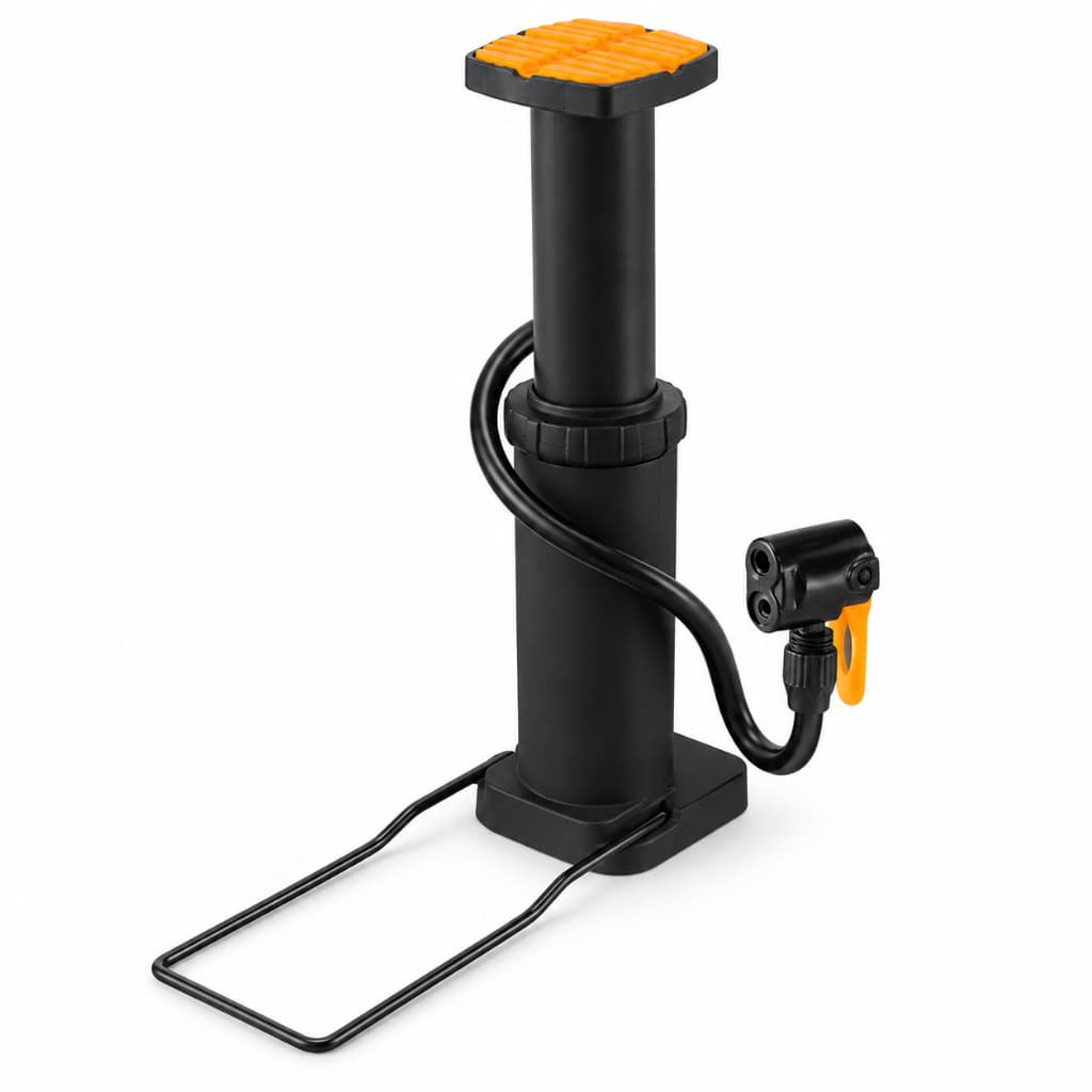 Bomba de Ar Manual de Pé Portátil para Bike Bicicleta Bola Colchão Inflável Bico Duplo Presta Schrader