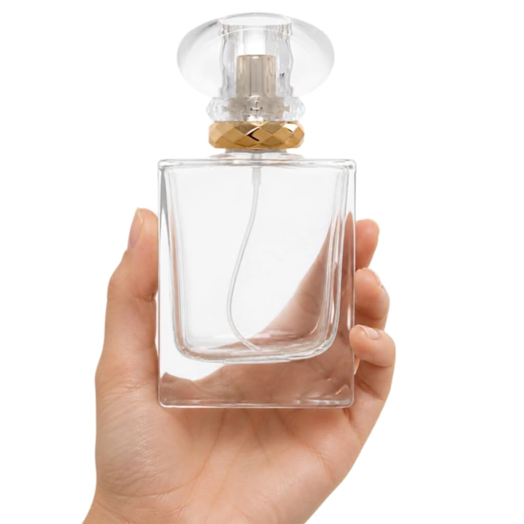 Kit Frasco Porta Perfume Luxoso Premium 50ml com Válvula 15/410 Tampa Luxo Completo para Perfume