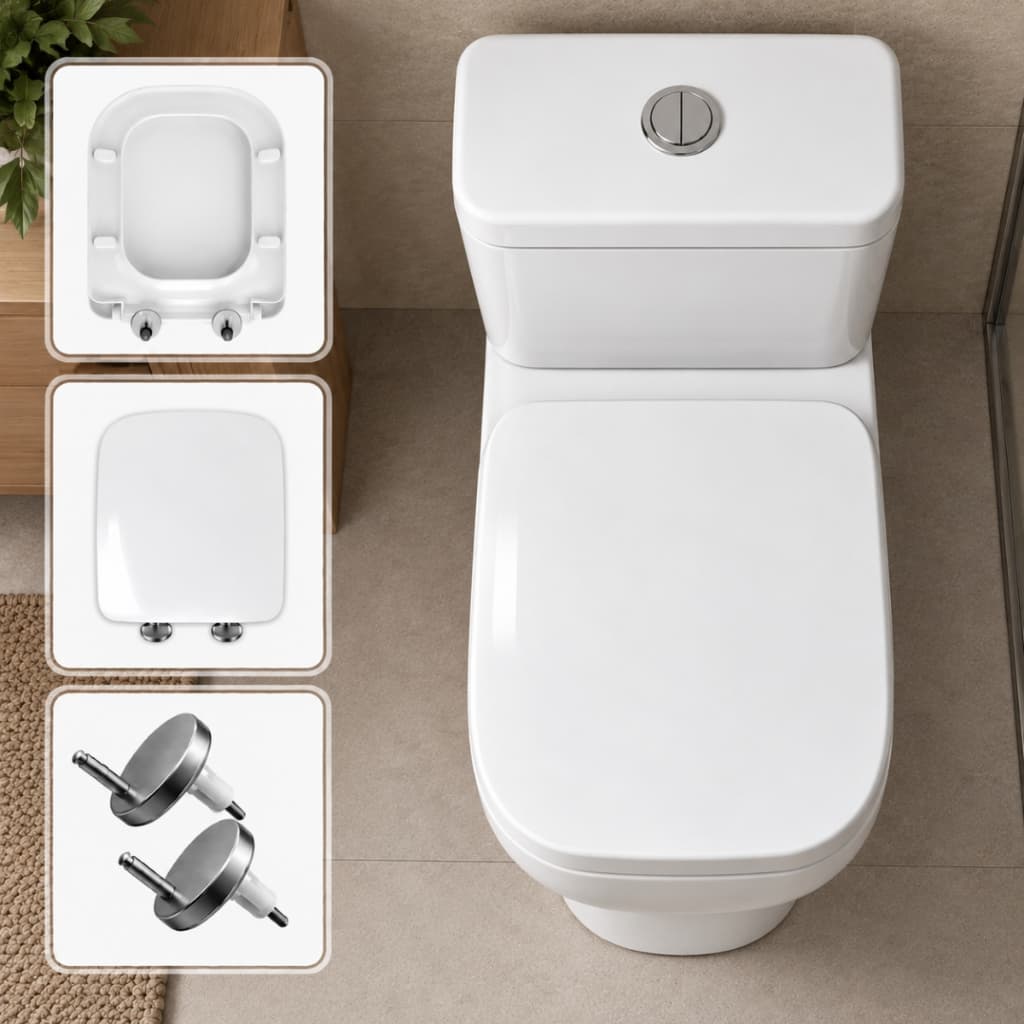 Assento Sanitário Tampa de Vaso Premium Compatível Fiori Lírio Quadra Deca Soft Close Fechamento Suave