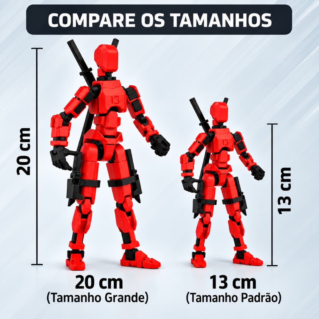 Dummy 13 20cm Grande Montado Boneco Articulado Action Figure + Kit Acessórios