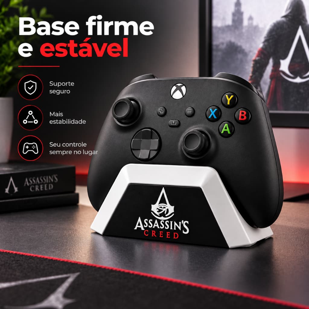 Base Suporte Controle Xbox Series S X One Tema Assassin's Creed