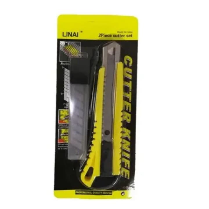 Estilete com Lâmina Segmentada Cutter Knife 18mm Amarelo Profissional Novo  |  +5 vendidos Estilete com Lâmina Segmentad