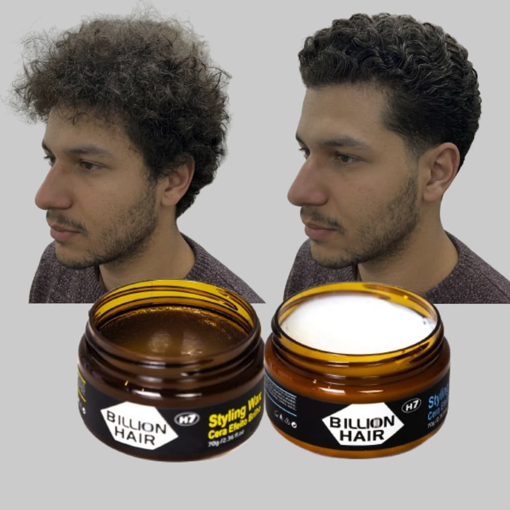Kit Cera Modeladora Anti Frizz Efeito Matte 70g + Cera Efeito Brilho 70g - , modeladora, penteados, pomada antifrizz,