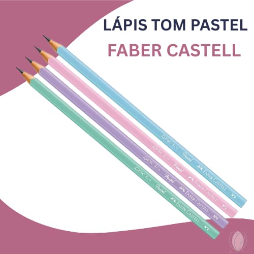 Lápis de Escrever Faber-Castell Eco - Edição Tons Pastel