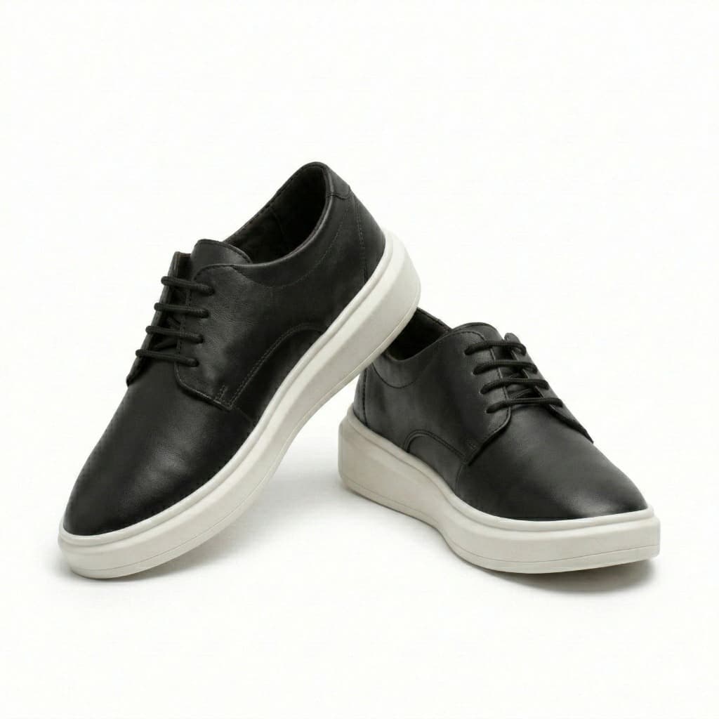 Tênis Casual Masculino Preto Estilo Social Leve Dia a Dia