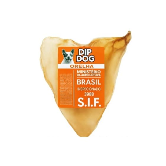 Orelha Bovina Dip Dog Para Seu Pet kit Escolha a Quantidade Mordedor Saudável Anti Stress