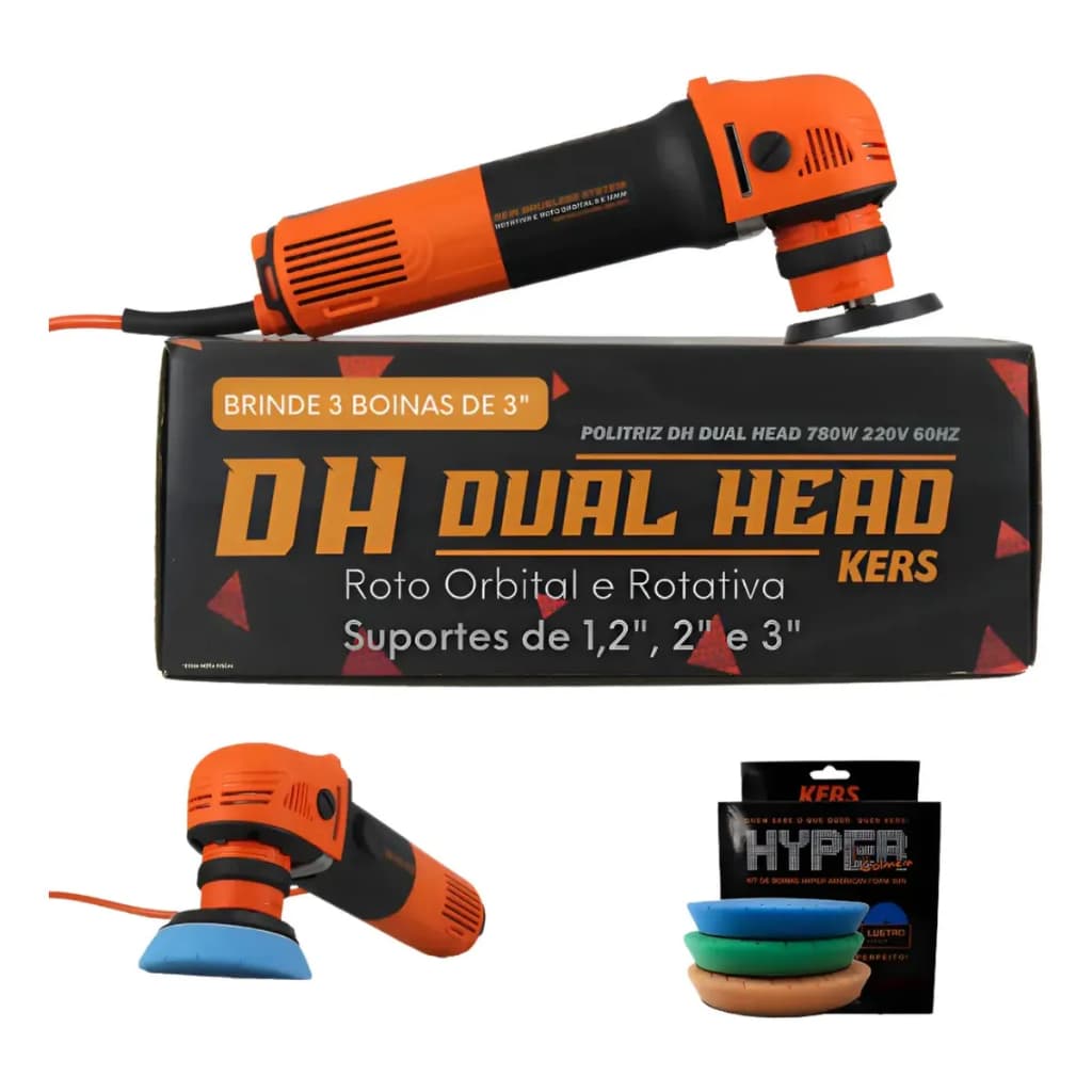 Kers Politriz Dh Dual Head Polimento Estético 780w 230v 60hz Acompanha kit 3 Boinas