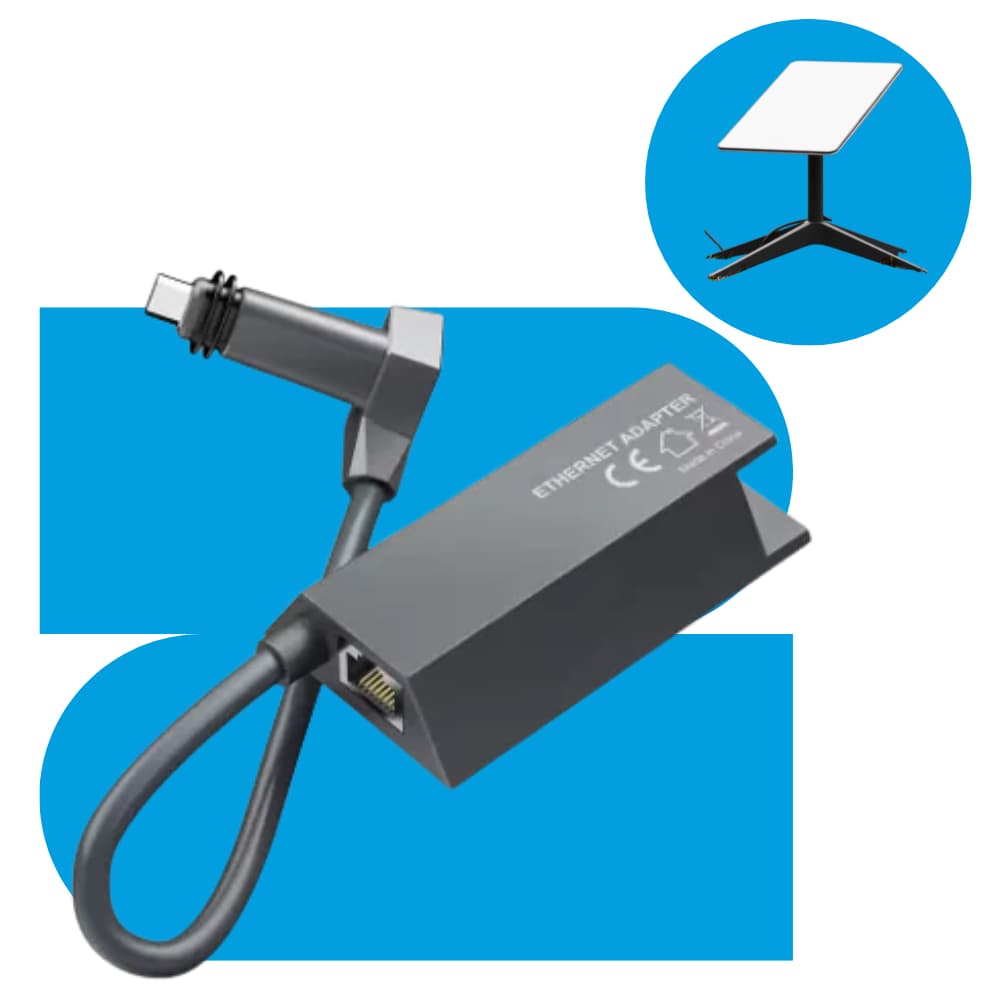 Adaptador Ethernet Starlink V2 Internet Rede Rj45 Satélite