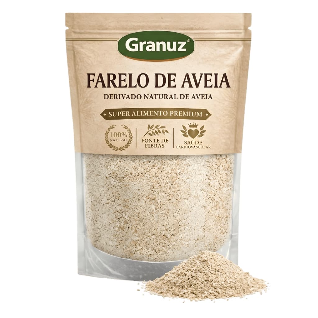 Farelo de Aveia 1kg 500g 250g Granuz Natural Rico em Fibras [Envio HOJE]