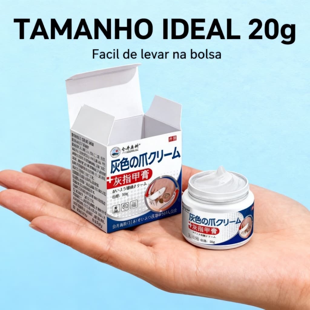 Creme para Unhas Amareladas 20g Cuidado Intensivo Absorção Rápida Não Oleoso
