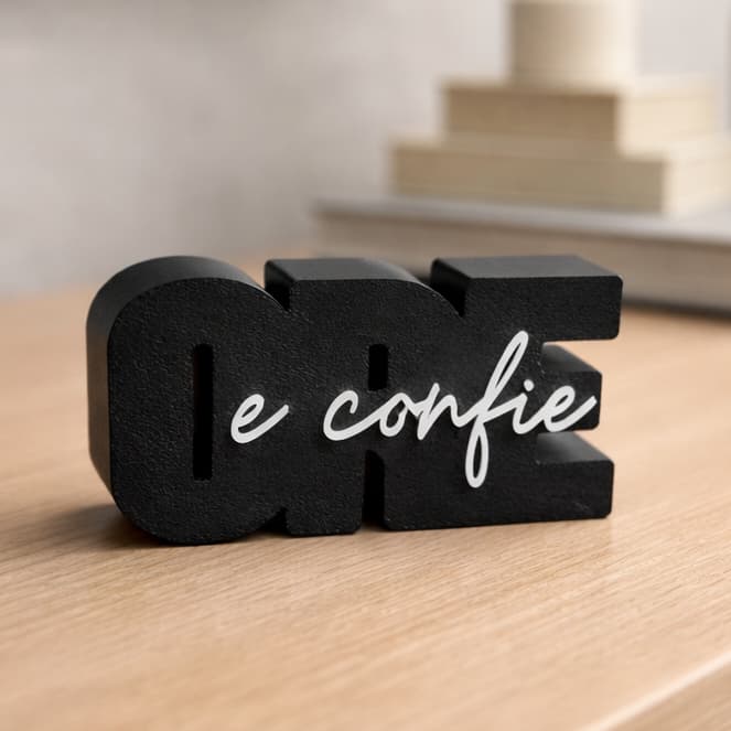 Letra decoração Ore e confie Letrinha Letreiro decorativo Placa decorativa