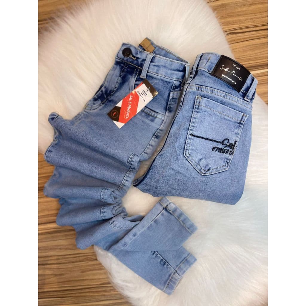 Calça Jeans Feminina Super Skinny Sal E Pimenta Qualidade Premium Envio Imediato Cintura Alta