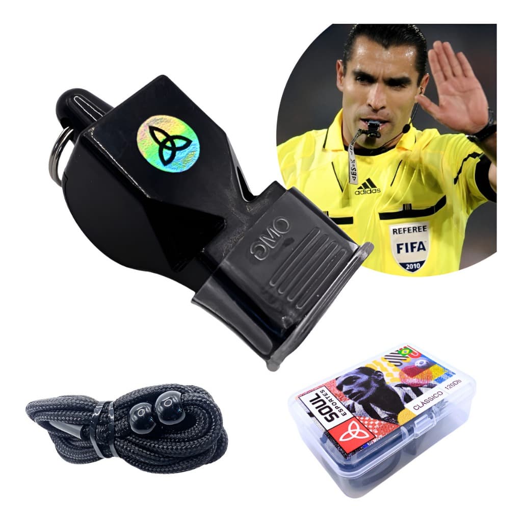 Apito Alto 120 Db Superior Fox 40 Classico Juiz Com Cordão