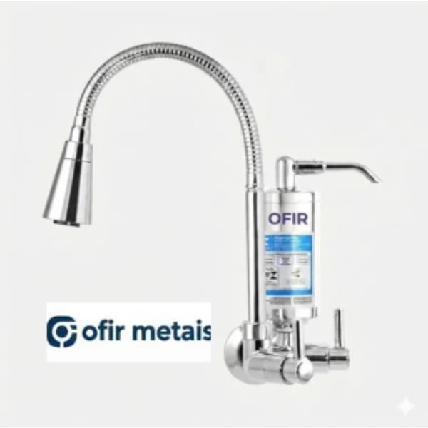 Torneira Gourmet Cromada com Bica Móvel para Cozinha