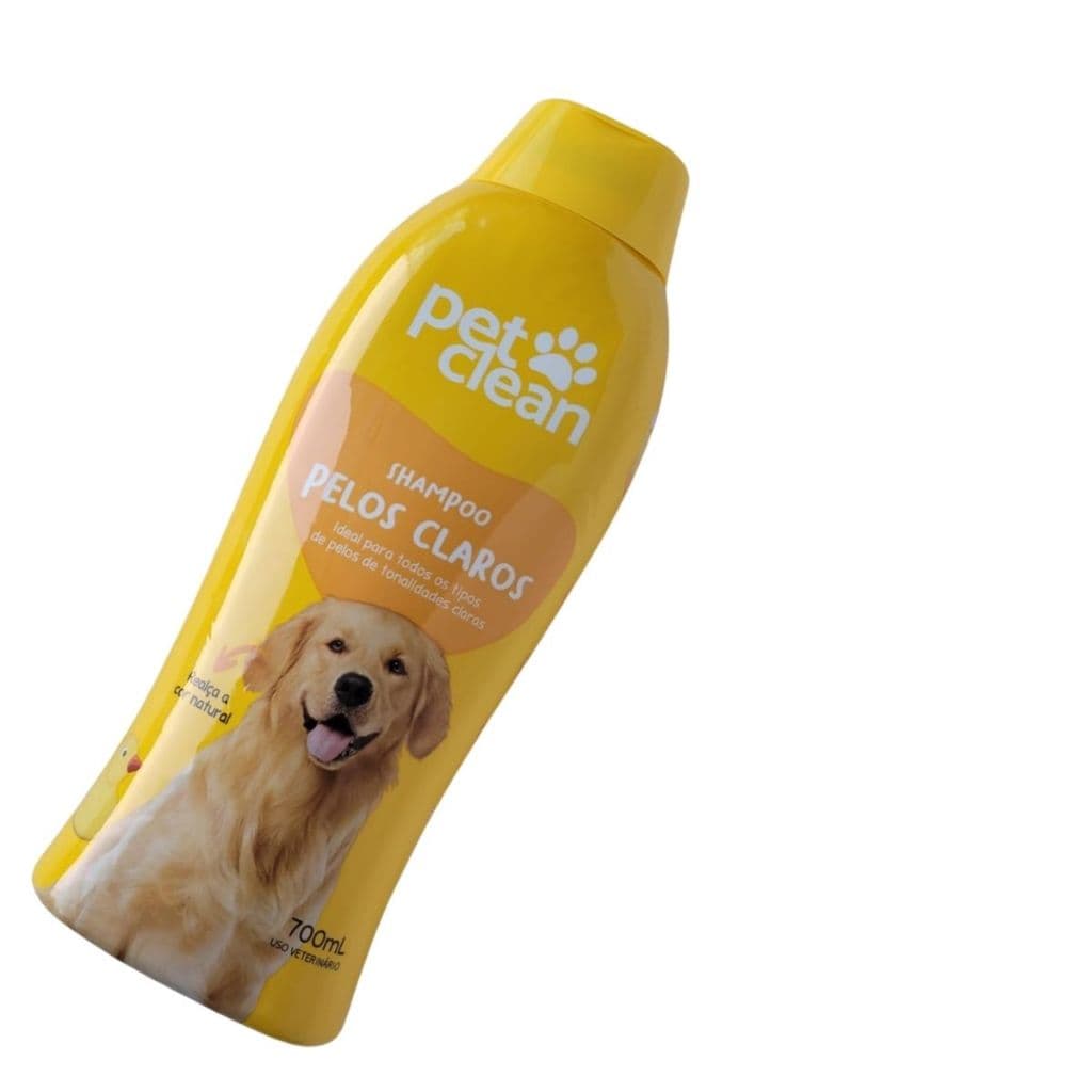 Shampoo Pelos Claros Pet Clean 700ml Cães Cachorros Pet
