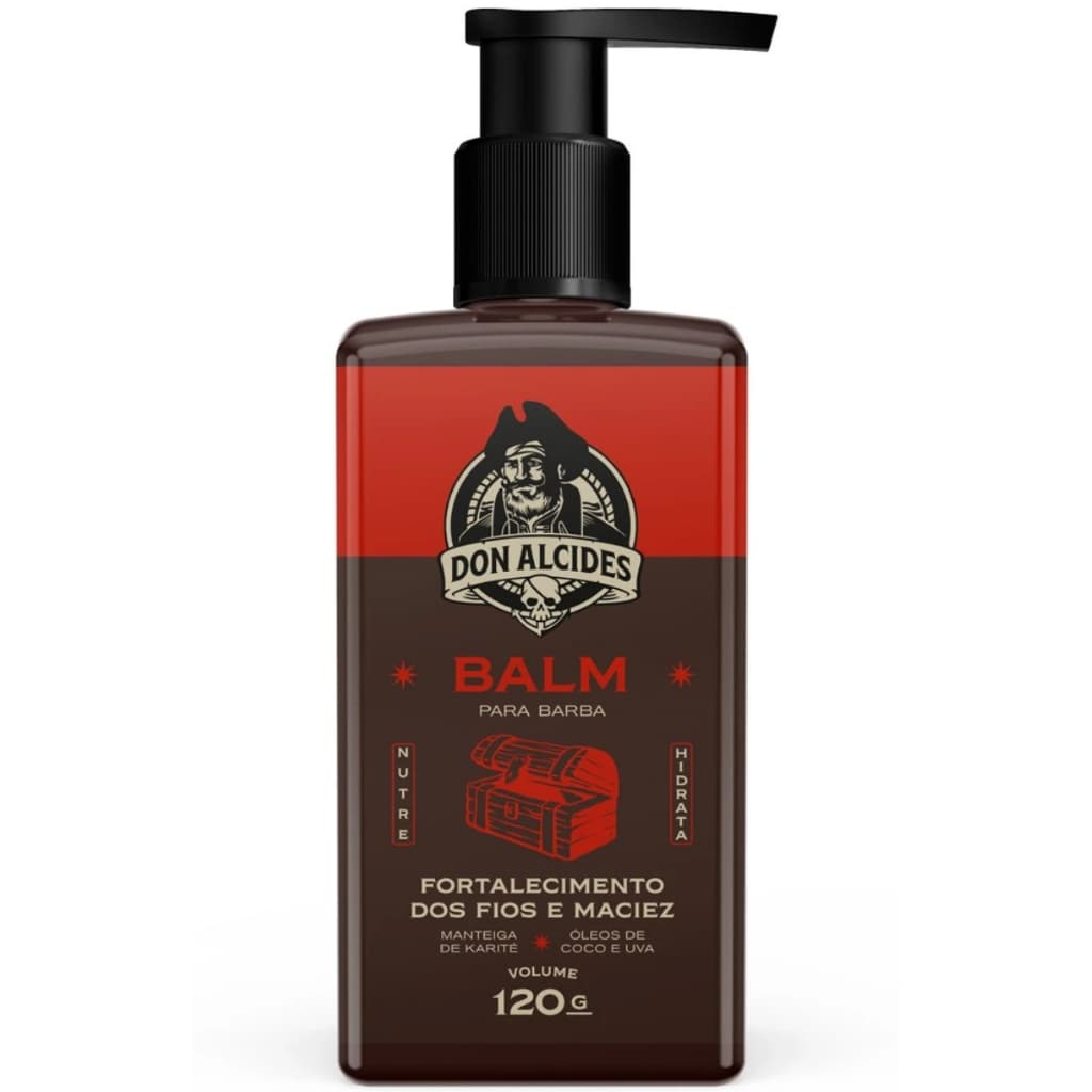 Balm para Barba Don Alcides Hidrata e Fortalece Barba Negra 120g