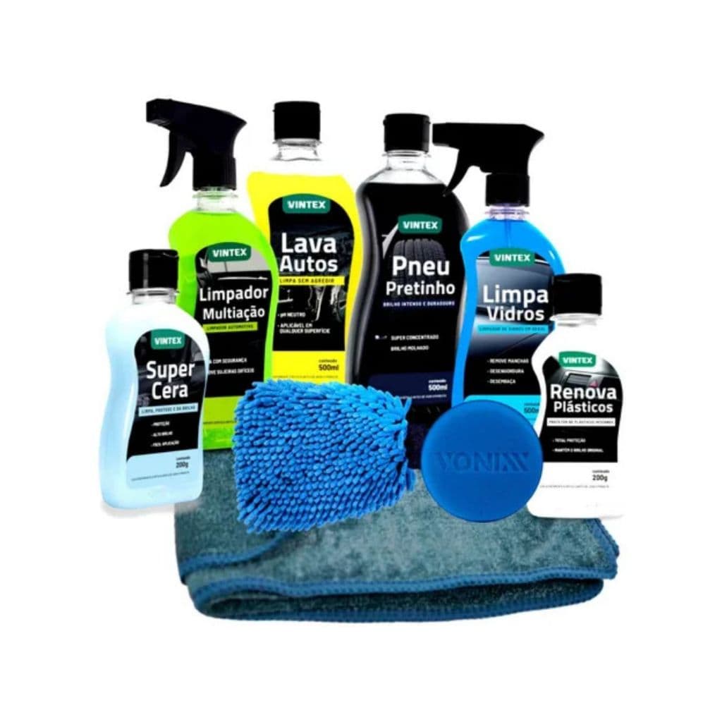 Kit Limpeza Lavagem Completo Automotiva Vintex Vonixx