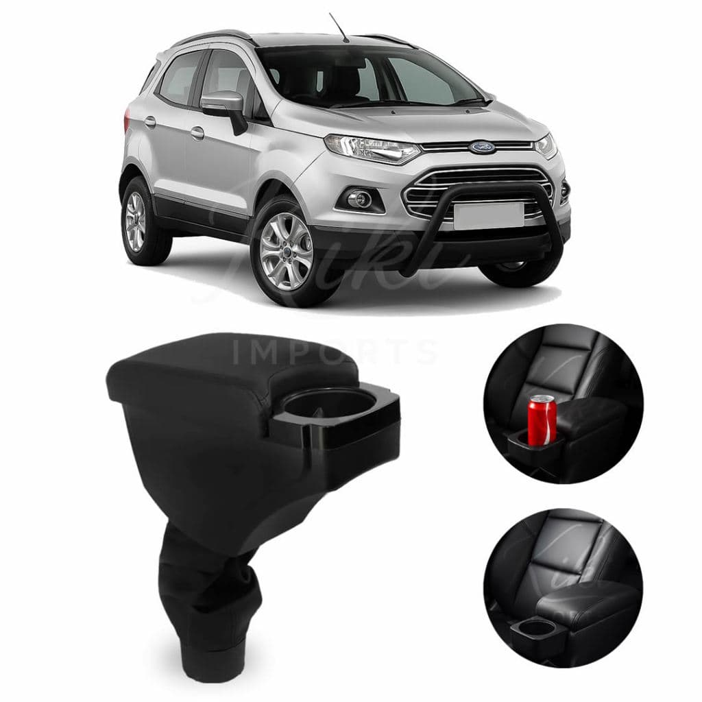 Apoio de Braço Encosto Nova Ecosport 2013 a 2017 Console Central C/ Porta Copos e Porta Objetos