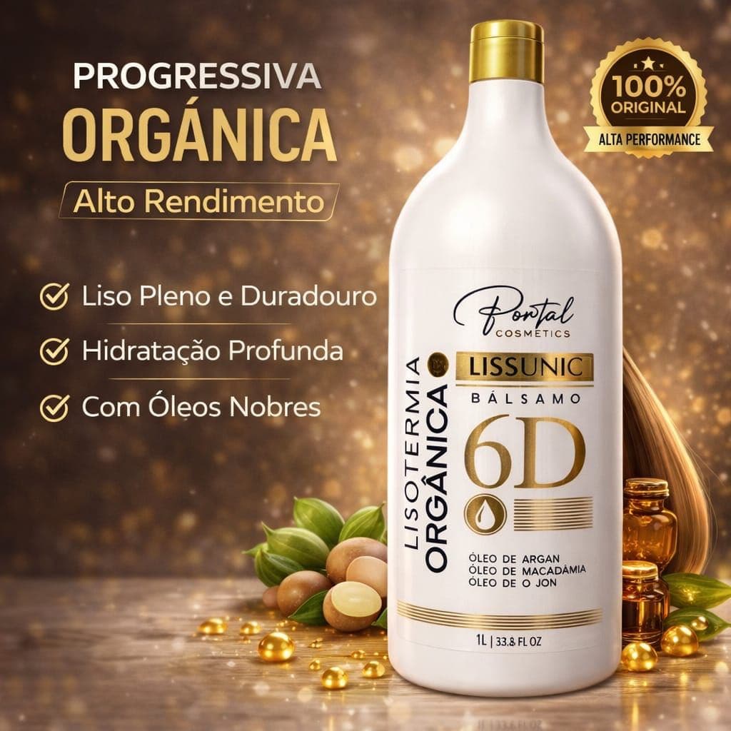 Progressiva Orgânica  sem formol  Lisotermia 6D - Liso Extremo 1L