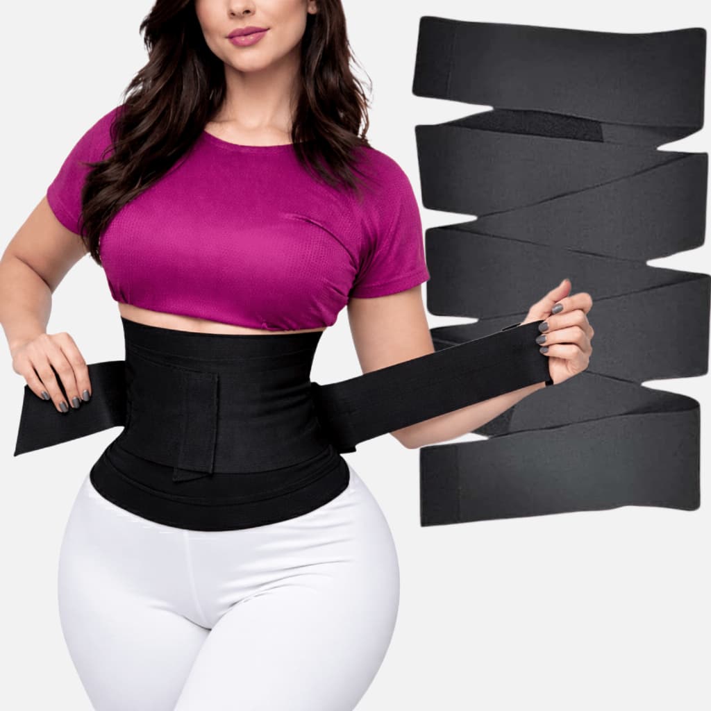 Cinta Modeladora 3 Metros Alta Compressão Ajustável | Redutora Abdominal Modelar Cintura Academia
