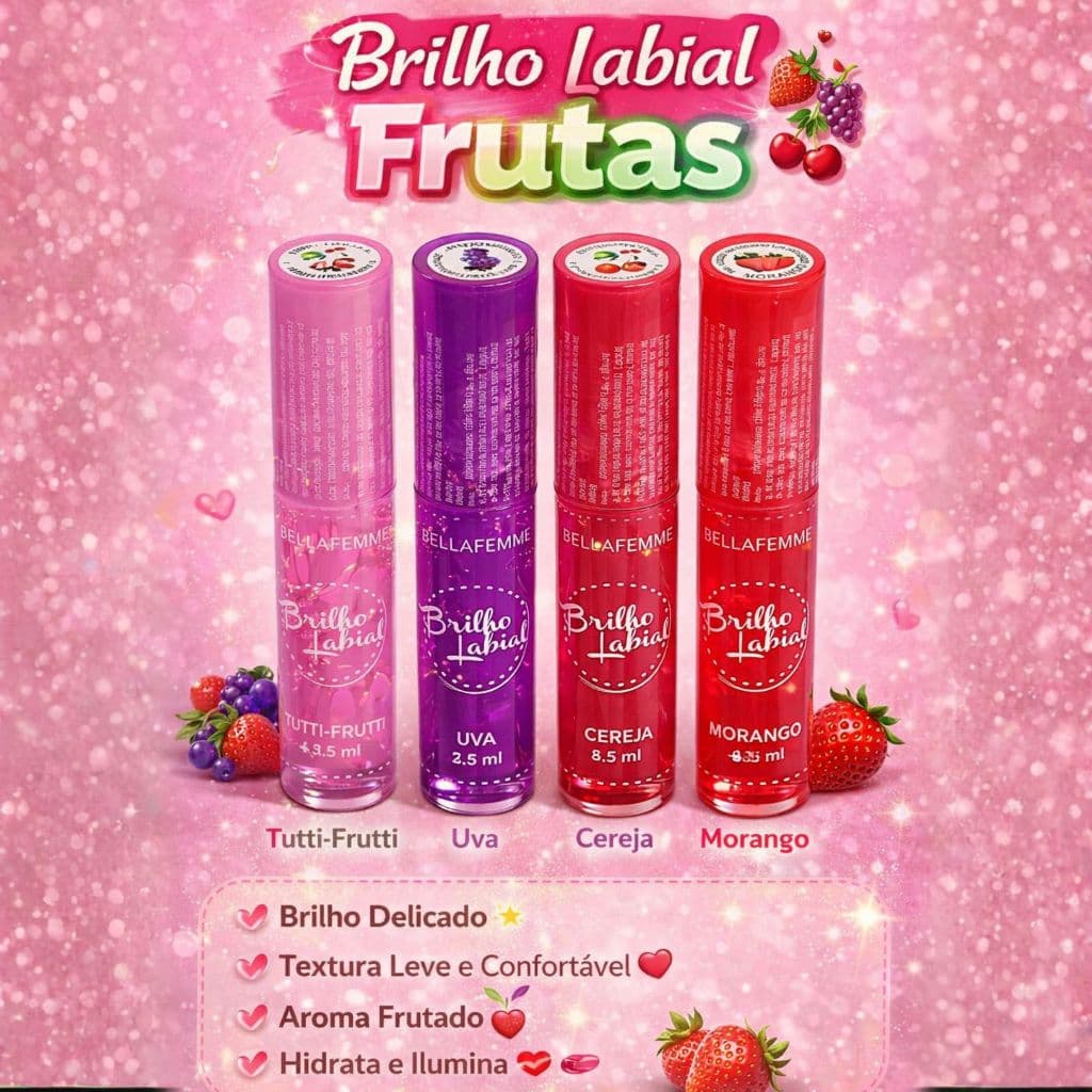 Brilho Labial Frutas – Bella Femme