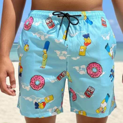 Short Praia Bermuda Mauricinho Masculino Tactel Com Elastano Moda Praia Surf Piscina VeraoSecagem Rápida Academia Treino