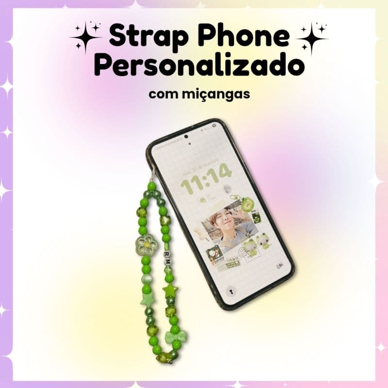 PhoneStrap Personalizado - Phonestrap para celular personalizado com miçangas