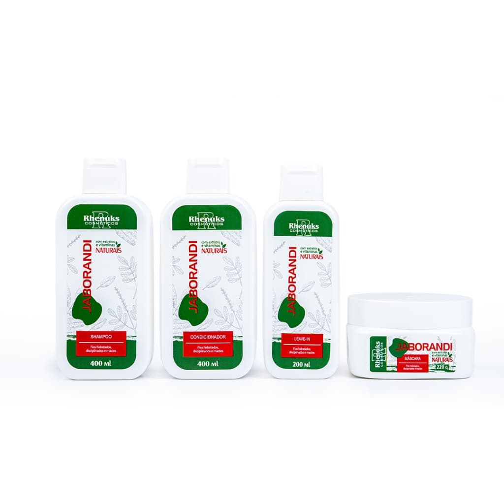 Kit Capilar Rhenuks Jaborandi Anti Queda 4 Peças Fortalecimento Nutrição Brilho Crescimento Original