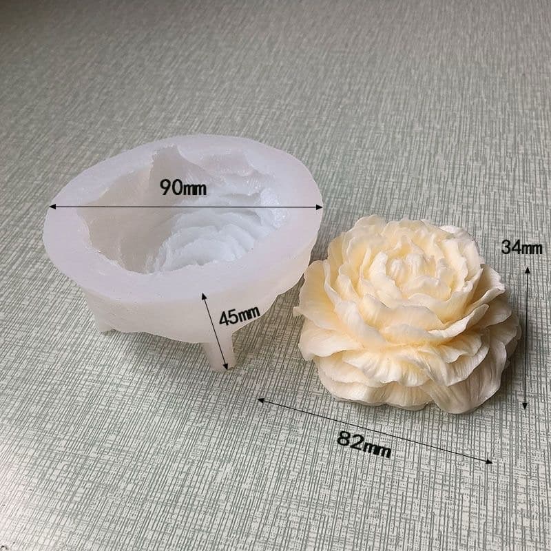 Molde Silicone Peônia Flor Cerejeira 3D Para Velas Sabonete Resina Gesso FASTBUY RIO