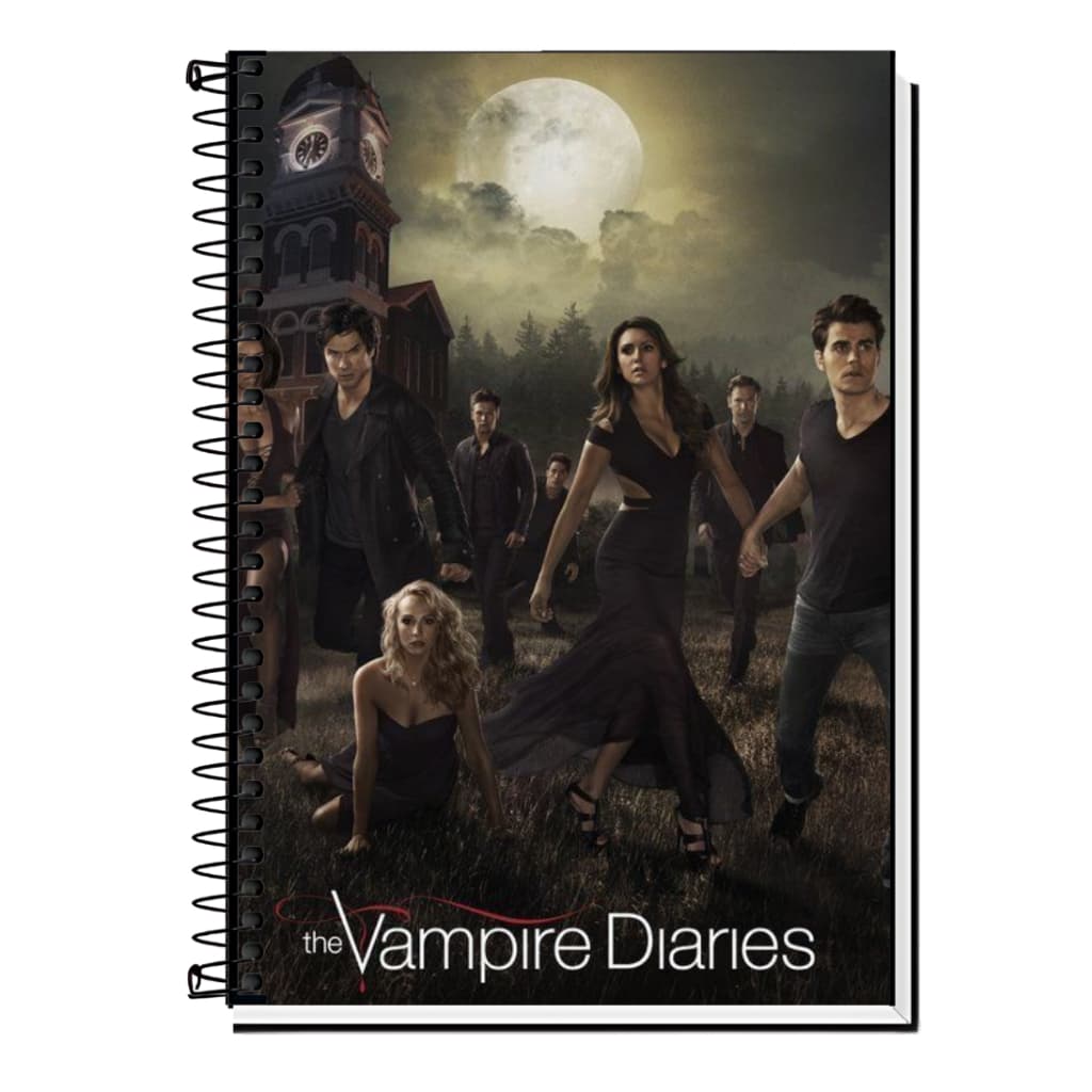 Caderno Universitário Capa Dura - The Vampire Diaries 1, 10, 15 e 20 Matérias Universitário.