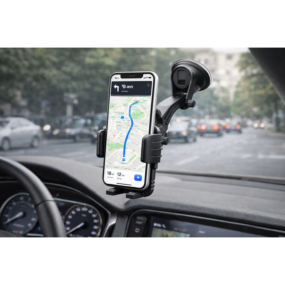 Suporte Veicular de Carro para Celular B-MAX BMG-49 com Ventosa Rotação 360° Universal