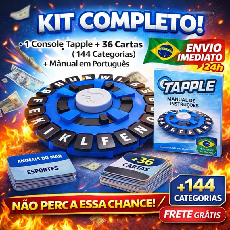 Stop Eletrônico com Cartas e Tempo – Jogo de Mesa Educativo de Raciocínio para Crianças e Família 6+