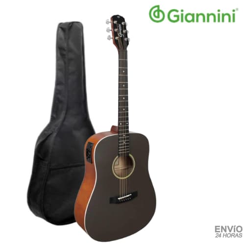 Violao Giannini Folk Dreadnought Gd-1 REGULADO LUTHIER Eq CINZA